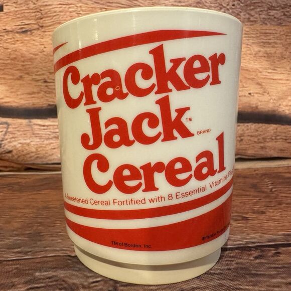 Vtg 1980s Cracker Jack Cereal Mug Cup Ralston Sailor Jack Bingo Advertising - Picture 2 of 8